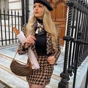 ZARA CROPPED TEXTURED BLAZER